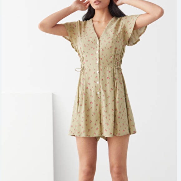 & Other Stories Criss-Cross Strap Romper - Picture 2 of 2